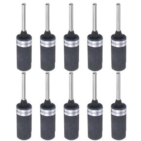 HARFINGTON 10pcs Abrasive Sandpaper Rolls 400 Grit 3mm Shank Sanding Drums Sleeves Cylinder Grinding Head for Woodworking Glass Metal Polishing