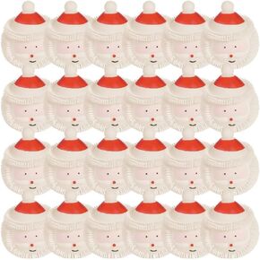 White and Red Light-Up Vinyl Santa Puffers PDQ - (2.75") 24 Pieces - Perfect Fun Giveaways for Holiday Parties, Classroom Prizes, or as a Stocking Stuffers
