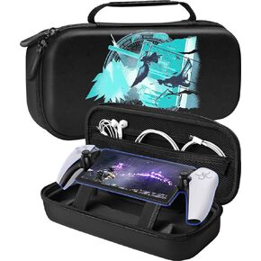 Travel Carrying Case for Playstation Portal Remote Player Carry Cases Protective Hard Shell Cool Face Men Boys Gamer Game Console Accessories Protector Portable Storage Bag for PS Portal
