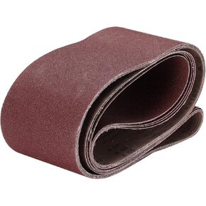 uxcell 5pcs 6" x 89" Sanding Belts 220 Grits Aluminum Oxide Abrasive Belt Sander Paper Sanding Papers for Metal Wood Grinding Polishing, Reddish Brown