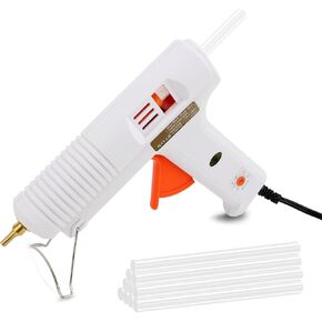 Electric Hot Glue Gun With Adjustable Glue Output Suitable for Architecture, DIY, And Handicrafts, Mini Hot Glue Gun 120w Gun with 10pcs 11mm Glue Sticks