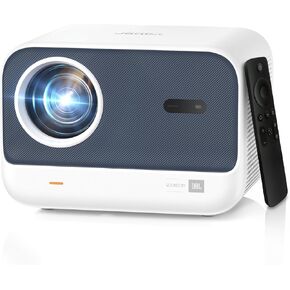 [صوت بواسطة JBL & 700ANSI] جهاز عرض Yaber 1080P مع واي فاي 6 وبلوتوث، [تركيز تلقائي سلس] جهاز عرض أفلام خارجي محمول، جهاز عرض مسرح منزلي لهاتف iPhone/TV Stick/HDMI/USB/كمبيوتر محمول/PS5-أبيض