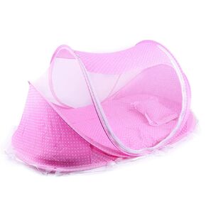 Anti Kids Tent, Space Saving Foldable Kids Tent Netting for Fall Protection (Pink)
