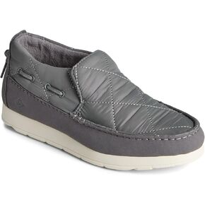 Sperry Women's Moc-Sider - Sleek Moccasin Slip-Ons Made with Durable Nylon Uppers, Microfleece Linings, Cushioned Insoles and Blown EVA Outsoles, Grey, 6 M