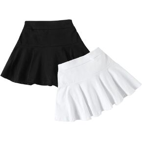 Neutocd Toddler Little Kid Baby Girl Skorts Skirt for Dance Birthday in Solid Mini 100% Polyester