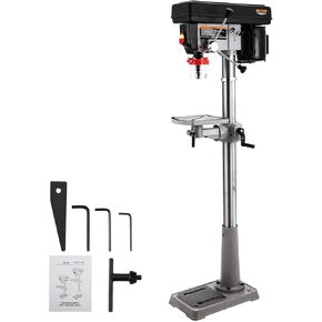 13" Powerful Floor Drill Press, 7.5A Motor, 288-3084 RPM Variable Speed, Chuck Capacity 5/8", Excellent Heat Dissipation, Precise Drilling, Cast Iron Bench Drill Press