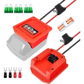 for Power Wheel Adapter for Craftsman 20V Battery,Battery Adapter with Fuse,14 Gauge Wire Battery Converter for RC Toys,Rc Car, Robotics, Work Lights and DIY(1Pack,No Battery)