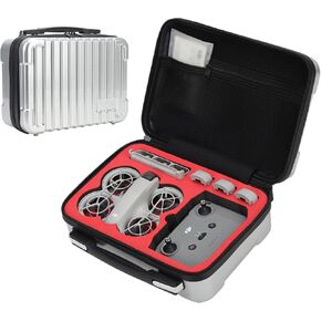 Neo Case,Waterproof Carrying Hard Case for DJI Neo Fly More Combo with RC-N3/N2 Remote Controller,Battery and Accessories- Silver