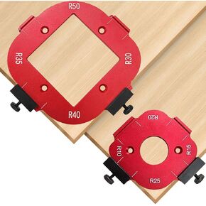 Router Corner Radius Template Router Radius Jig Aluminum Alloy Router Templates for Woodworking Router Corner Jigs and Templates R10/R15/R20/R25/ R30/R35/R40/R50 Use with Router Table