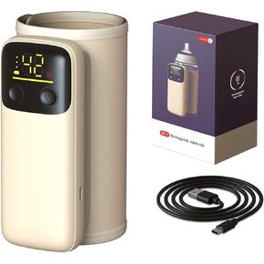 2024 New Portable Bottle Warmer,Fast Heating Breastmilk or Formula,Quick Charging,8000mAh Battery-Powered for Constant-Temp for 5-8 Hours,Keep Nutrition,Portable Bottle Warmer for Travel