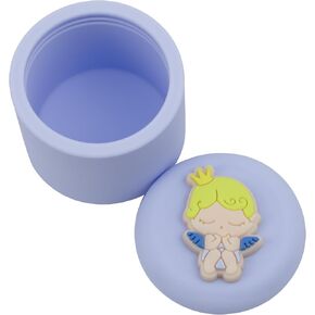 Tooth Fairy Box, Cute Silicone Tooth Keepsake Box, Waterproof Tooth Holder First Tooth Fairy Gifts for Boys Girls Kids Birthday, Baby Shower (Pink010)