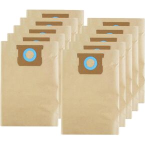 10PCS DXVA19-4101 Shop Vac Bags for DEWALT Vacuum Bags for DEWALT 6-10 Gallon Wet/Dry Vacuum Models: DXV06P, DXV09P, DXV10P, DXV10S, DXV10SA Disposable Dust Filter Bags Replacement Part