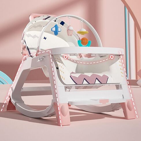Baby Rocking Chair Nylon Plastic Multi Functional Sleep Aid Doubles As A Recliner ewborn Rocking Chair for Sleeping Home () in Saudi Arabia