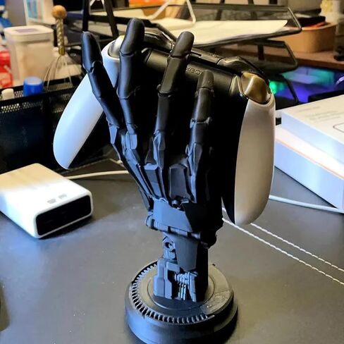 حامل وحدة التحكم في الألعاب لجهاز PS5، حامل وحدة التحكم اليدوية Cyberpunk Robot ثلاثي الأبعاد لأجهزة Xbox، ملحقات ألعاب اليد الميكانيكية لجهاز PS4، حامل شماعات سماعات الرأس لديكور المكتب (أخضر غامق) in Kuwait