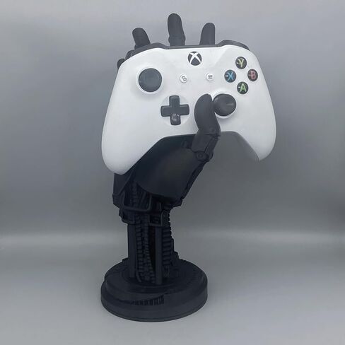 حامل وحدة التحكم في الألعاب لجهاز PS5، حامل وحدة التحكم اليدوية Cyberpunk Robot ثلاثي الأبعاد لأجهزة Xbox، ملحقات ألعاب اليد الميكانيكية لجهاز PS4، حامل شماعات سماعات الرأس لديكور المكتب (أخضر غامق) in Kuwait