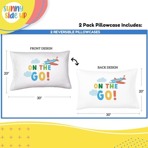 Sunny Side Up Rainbow Unicorns 2 Pack Reversible Pillowcases - Double Sided Pillow Covers, Kids Super Soft Floral Bedding in Saudi Arabia