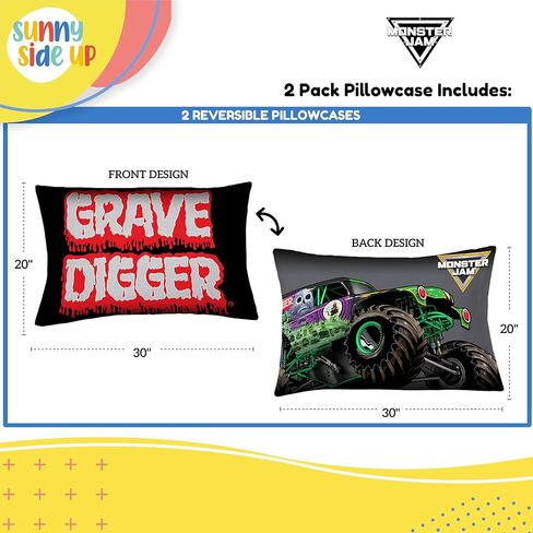 عبوة من 2 كيس وسادة ذو وجهين من Sunny Side Up Rainbow Unicorns - أغطية وسائد مزدوجة الجوانب، فراش زهور فائق النعومة للأطفال in Kuwait