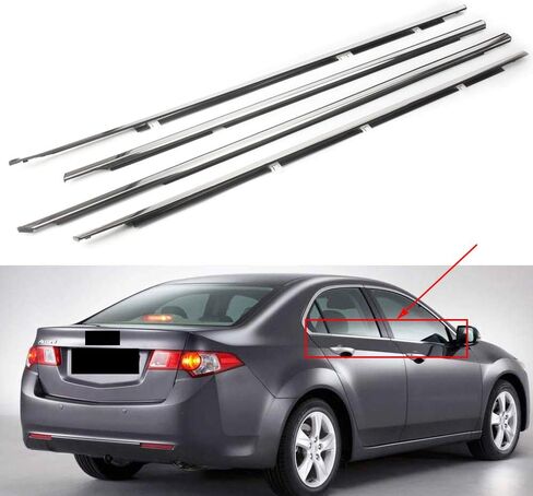 Newsmarts 4pcs Weatherstrip Windows Seal Door Belt Molding Weather-Strip for Honda Civic 2006-2011 Replaces#72450-SNA-A01 72410-SNA-A01 72950-SNA-A01 72910-SNA-A01 in Saudi Arabia