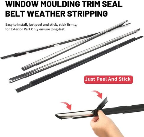 Newsmarts 4pcs Weatherstrip Windows Seal Door Belt Molding Weather-Strip for Honda Civic 2006-2011 Replaces#72450-SNA-A01 72410-SNA-A01 72950-SNA-A01 72910-SNA-A01 in Saudi Arabia