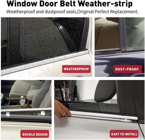 Newsmarts 4pcs Weatherstrip Windows Seal Door Belt Molding Weather-Strip for Honda Civic 2006-2011 Replaces#72450-SNA-A01 72410-SNA-A01 72950-SNA-A01 72910-SNA-A01 in Saudi Arabia