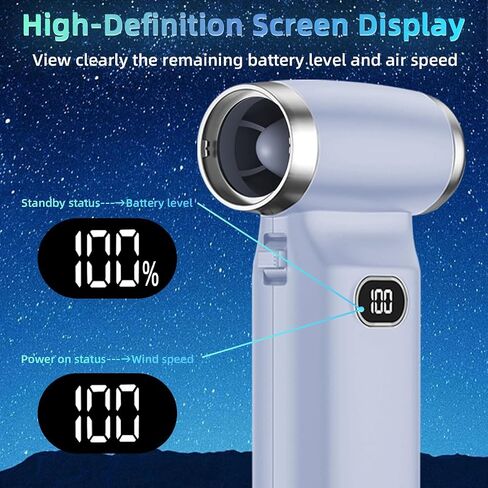 Compressed Air Duster- PC Duster Electric 110000RPM- No Canned Air Duster- Replace Compressed Air Can- Keyboard Cleaner,Adjustable Wind Speed,Rechargeable(Blue) in Saudi Arabia