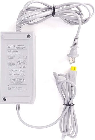Genuine Nintendo OEM WiiU AC Adapter Power Supply Replacement Set With Wall Charger Cable Cord (Not compatible with Nintendo Wii) in Saudi Arabia