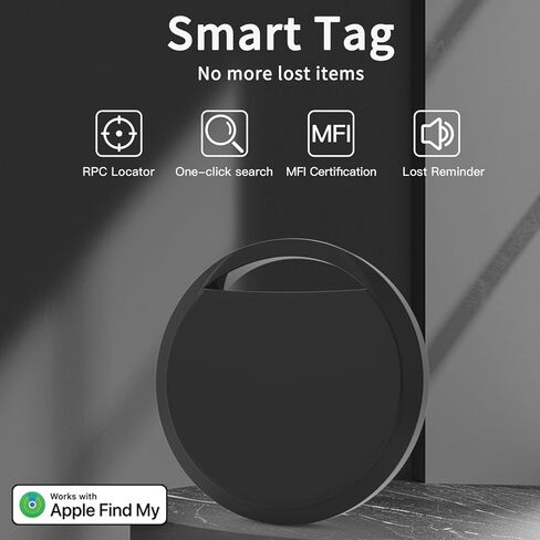 Air Tracker Tags 4 Pack Smart Tag Bluetooth Trackers Work with Apple Find My (iOS Only), Lightweight Tag Prevent Loss of Luggage Wallets Keys Bags,Replaceable Battery,IP67 Waterproof in Saudi Arabia