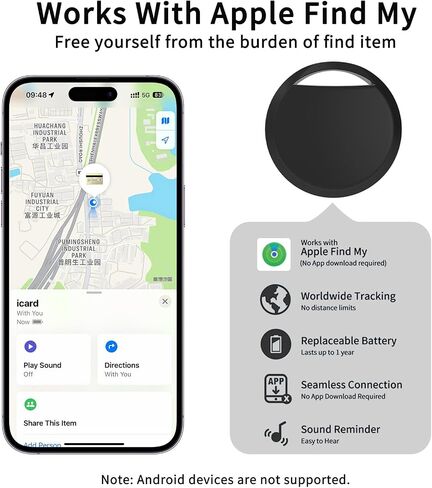 Air Tracker Tags 4 Pack Smart Tag Bluetooth Trackers Work with Apple Find My (iOS Only), Lightweight Tag Prevent Loss of Luggage Wallets Keys Bags,Replaceable Battery,IP67 Waterproof in Saudi Arabia