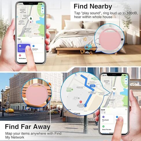 Air Tracker Tags 4 Pack Smart Tag Bluetooth Trackers Work with Apple Find My (iOS Only), Lightweight Tag Prevent Loss of Luggage Wallets Keys Bags,Replaceable Battery,IP67 Waterproof in Saudi Arabia