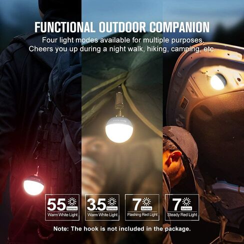 OLIGHT Obulb 55 Lumens 4-Mode Orb Light Night Lights MCC مصباح بجانب السرير قابل لإعادة الشحن مع قاعدة مغناطيسية لديكور المنزل، والحضانة، والتخييم، والمشي لمسافات طويلة (رمادي) in Kuwait