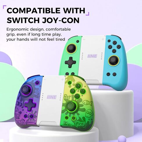 قبضة شحن IINE Joy-con متوافقة مع Switch/Oled/Lite، حامل على شكل حرف H لـ Switch Joy-Con، قبضة شحن محمولة Joy-con مع كابل شحن قطعة واحدة in Kuwait