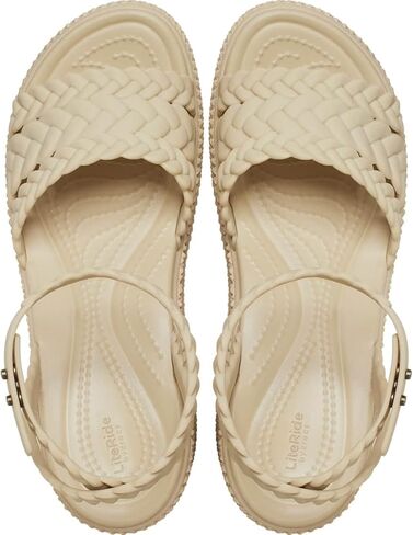 Crocs Women's Brooklyn Ankle Strap Wedge Platform Sandals, Black/Black, 11 in Saudi Arabia