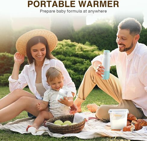 Portable Bottle Warmer, Nano Film Heating 12 oz, Reservation Function, 9000mAhLarge Capacity Lithium Battery, 55WPower, Fast Charging, Anti-Dry and Anti-Burn Baby Travel Warmer, m in Saudi Arabia