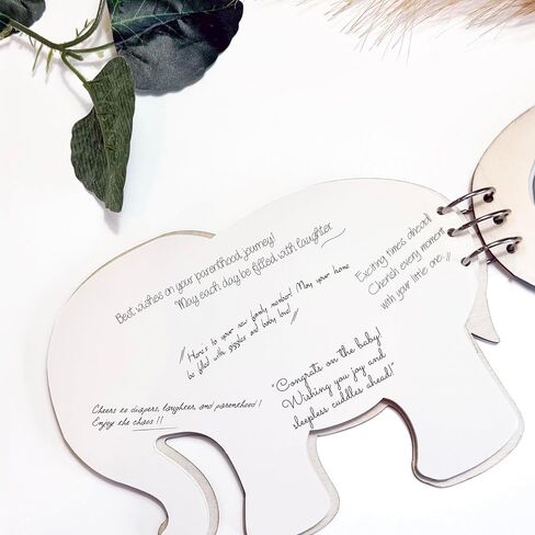 Baby Shower Guest Book with Photo Frame - Baby Shower Games for Guests - Baby Scrap Book - Baby Shower Decorations for Boy or Girl (Round) in Saudi Arabia