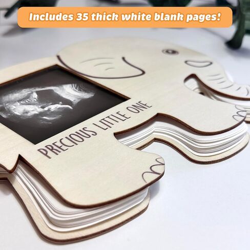 Baby Shower Guest Book with Photo Frame - Baby Shower Games for Guests - Baby Scrap Book - Baby Shower Decorations for Boy or Girl (Round) in Saudi Arabia