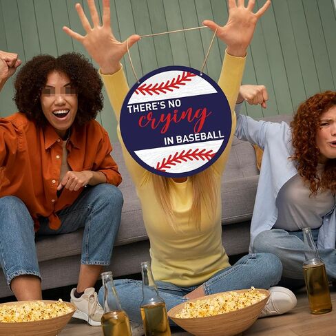 Funny Baseball Signs Wall Decor, Baseball Hanging Sign Decor Retro Sport Wall Decorations Sign for Home, Boys Room, Gift for Men Boy Baseball Player Lover Fans, Tell The Umpire He's Blind in Saudi Arabia