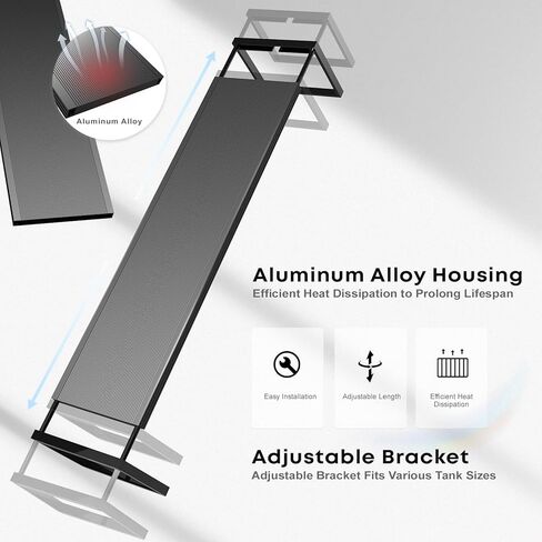 MagTool Brite Series Aquarium LED Light with App-Controlled RGB+W LEDs, Extendable Bracket, Supports Custom Sunrise/Sunset Colors in Manual/Auto/Custom Modes (Brite 60) in Kuwait