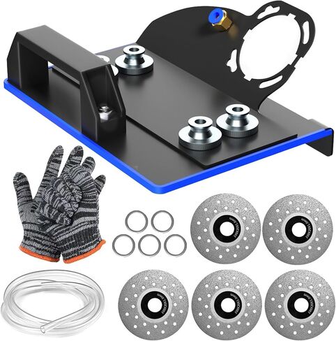Angle Grinder Stand for Tile 45° Chamfer Cutting, Cutting Ceramic Stone Chamfering Tool for 100-Type Angle Grinders with Gloves & 39IN Hose in Saudi Arabia