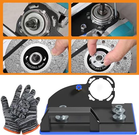 Angle Grinder Stand for Tile 45° Chamfer Cutting, Cutting Ceramic Stone Chamfering Tool for 100-Type Angle Grinders with Gloves & 39IN Hose in Saudi Arabia