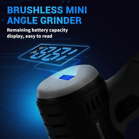 Angle Grinder Tool, Cordless Mini Angle Grinder Brushed with 2pcs 16.8V 2000mAh Battery 5-Cutting Discs 28000rpm,Power Angle Grinder for Wood Metal Stone Concrete (Brush) in Kuwait