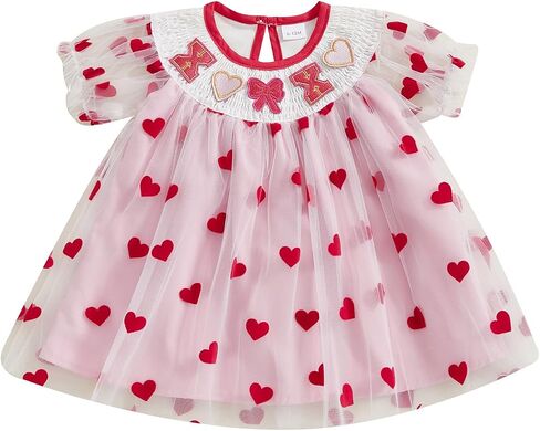 Toddler Girl Christmas Dress Santa Embroidery Short Sleeve Princess Dress + Headband Smocked Baby Girl Clothes in Saudi Arabia