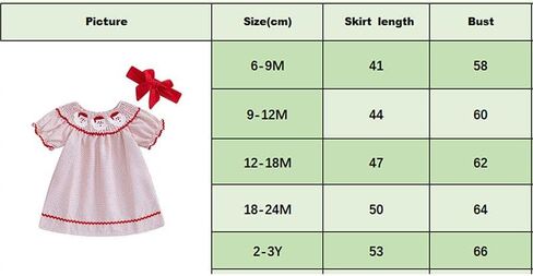 Toddler Girl Christmas Dress Santa Embroidery Short Sleeve Princess Dress + Headband Smocked Baby Girl Clothes in Saudi Arabia