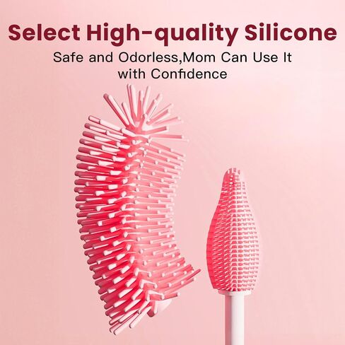 3 in 1 Manual Bottles Brush Set, Cleaning Brushes for Straws/Bottles/Glasses, Red in Saudi Arabia