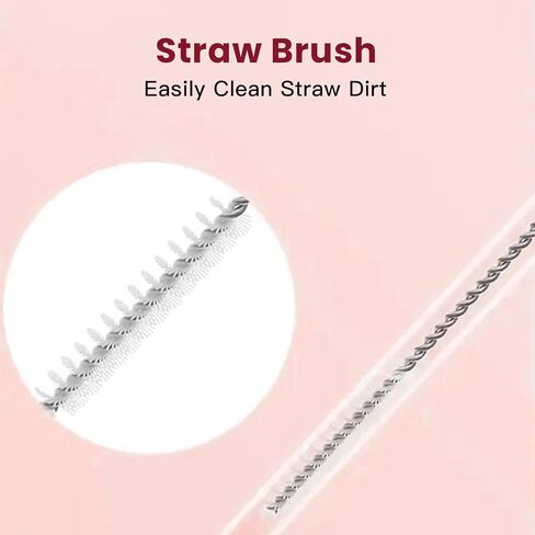 3 in 1 Manual Bottles Brush Set, Cleaning Brushes for Straws/Bottles/Glasses, Red in Saudi Arabia