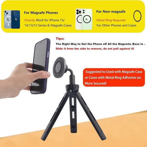 حامل هاتف مغناطيسي لعصا السيلفي غير المرئية Insta360، مع مشبك قضيب لحامل الميكروفون/الحوامل الثلاثية/درابزين القارب، يناسب أنابيب 11 مم - 17 مم (مشبك صغير جدًا) in Saudi Arabia