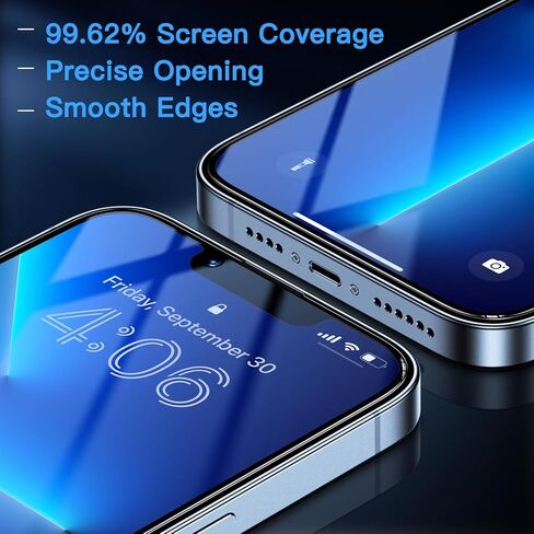 واقي شاشة Uyiton UnBreak-Glass لهاتف iPhone 15 Pro Max، [سهل الملاءمة] حافظة تغطية كاملة صديقة للخدش ومقاومة للخدش وخالية من الفقاعات 9H واقي شاشة من الزجاج المقوى 15 Pro Max (6.7 بوصة)، عبوتان in Saudi Arabia