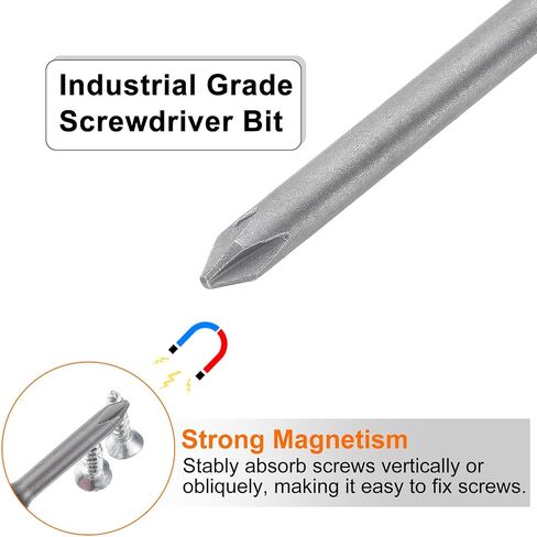 HARFINGTON #1 Phillips Screwdriver Bit PH1 1/4" Hex Shank 4" (100mm) Long Magnetic S2 Steel Industrial Grade Screw Driver Bit Cross Head Electric Drill Bits 0.177" (4.5mm) Rod in Saudi Arabia