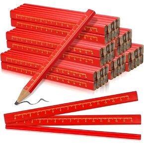 100 Pcs Carpenter Pencils, Octagonal Hard Black Carpenter Pencils for Woodworking Marking & Construction Plans