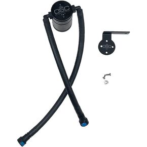 J&L Oil Separator Co. 3.0 Oil Separator Compatible with 2019-2024 Chevy Silverado/GMC Sierra 1500 5.3L/6.2L & 2021-2024 Chevy Tahoe, Suburban, & GMC Yukon/Yukon XL 5.3L/6.2L Driver Side (Black)