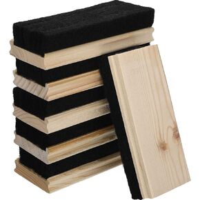Felt Campus Style Erasers, Cleaner Dusters Felt Chalkboard Eraser for Kids Wood Chalk Eraser for Chalkboard Cleaners Dusters for Markers White Black Boards Paint School Students Teachers (36 Pieces)